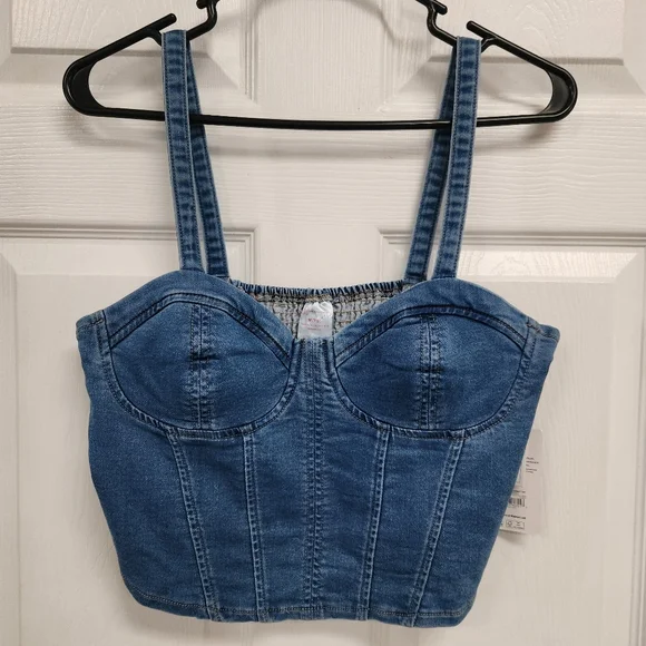 No Boundaries Denim Blue Corset - Picture 2 of 11